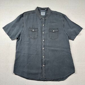 Tommy Bahama Jeans Shirt Mens XL Linen Tencel Blend Camp Pockets Button Up Beach